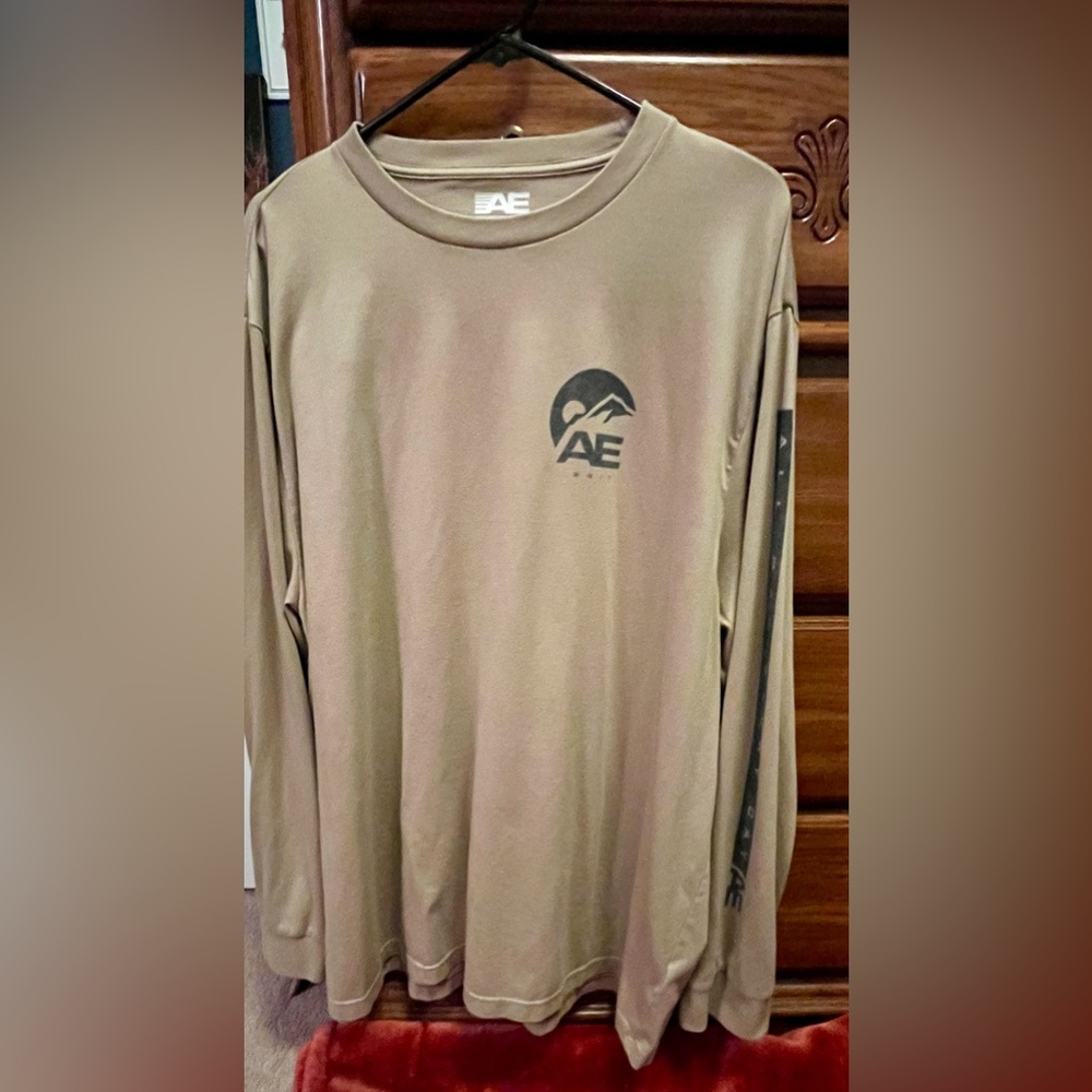 American Eagle Outfitters Long-Sleeve Tee in Tan